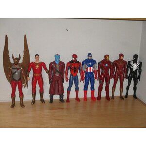 Hasbro Marvel DC Lot of 8 Different Superheroes Action Figures Iron Man Hawkman